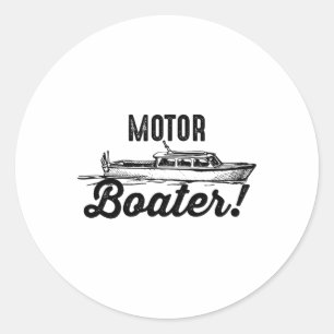 Adesivo Redondo Barqueiro Motorizado Engraçado Eu Amo Presente de