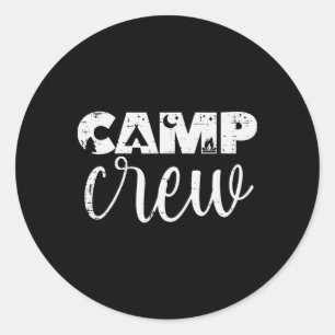 Adesivo Redondo Barracas de Equipe de Acampamento Amigos Família H
