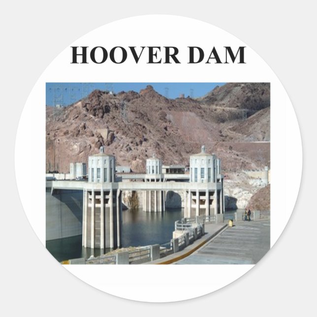 Adesivo Redondo barragem de hoover (Frente)