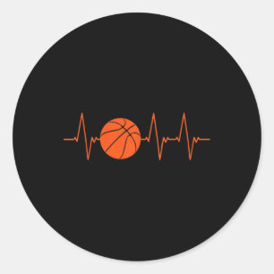 Adesivo Redondo Barramento de frequência de basquete