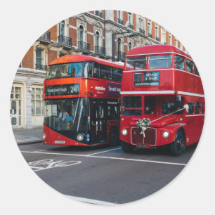 Adesivo Redondo Barramento Red Double Decker