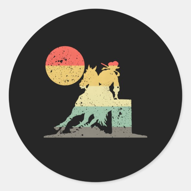 Adesivo Redondo Barrel Racer Show Barrel (Frente)