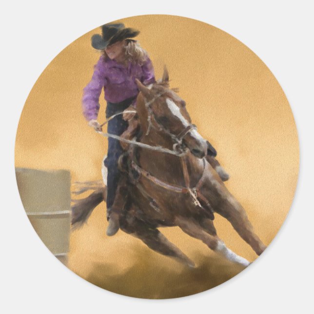 Adesivo Redondo Barrel Racing (Frente)