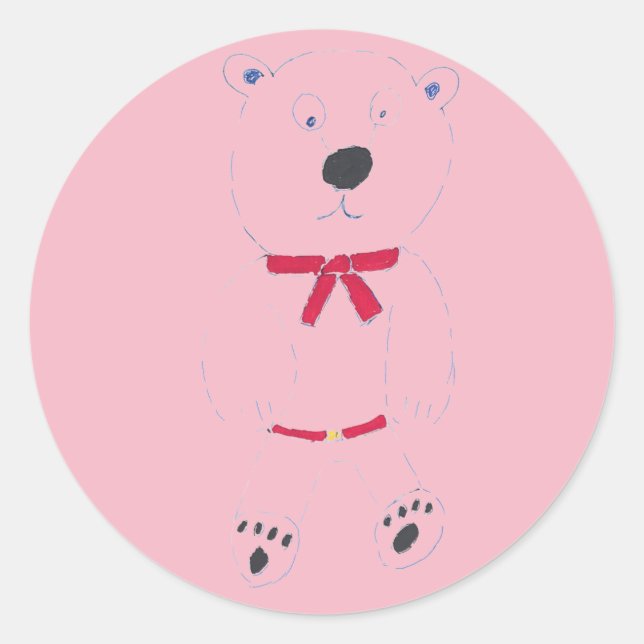 Adesivo Redondo Barry Bear Round Stickers (Frente)
