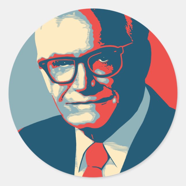 Adesivo Redondo Barry Goldwater Right (Frente)