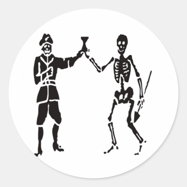 Adesivo Redondo Bart Roberts-Black (Frente)