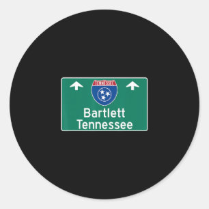Adesivo Redondo Bartlett Tennessee Rodovia Interestadual Férias Su