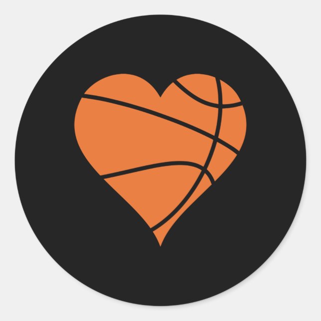 Adesivo Redondo Basball Heart 2 (Frente)