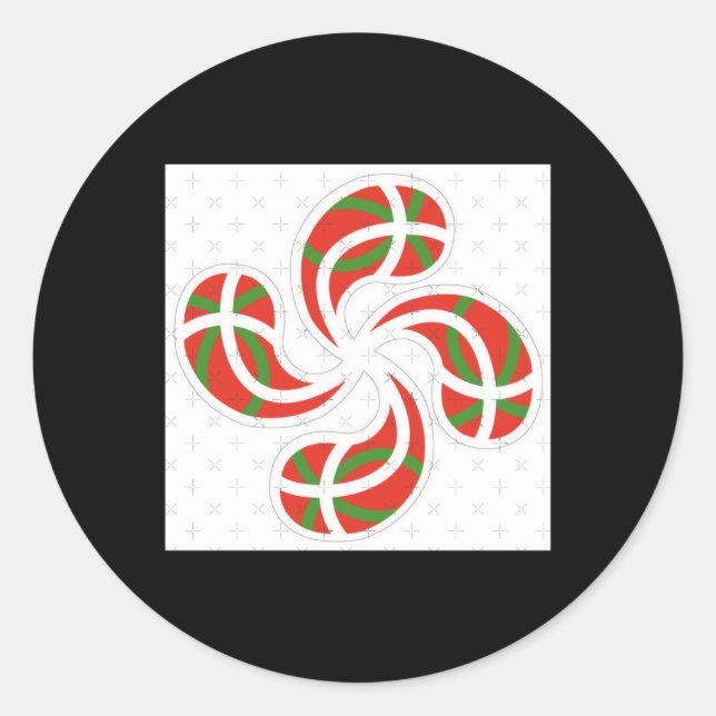 Adesivo Redondo Basco Cross Sticker (Frente)