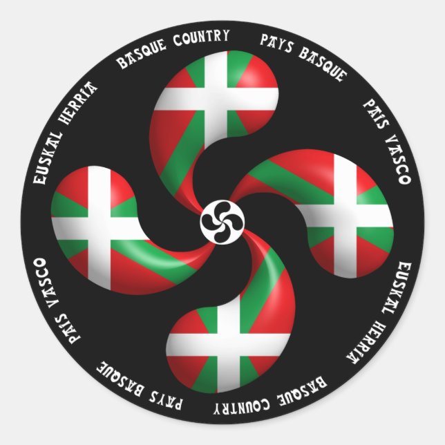 Adesivo Redondo Basco Cross Sticker (Frente)