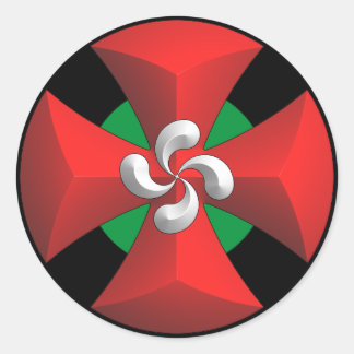 Adesivo Redondo Basco Cross Sticker