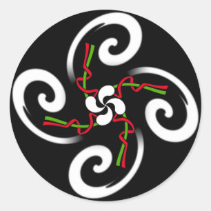 Adesivo Redondo Basco Cross Sticker