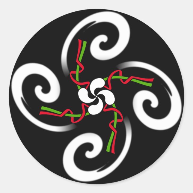 Adesivo Redondo Basco Cross Sticker (Frente)