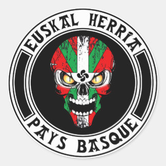 Adesivo Redondo Basco skull