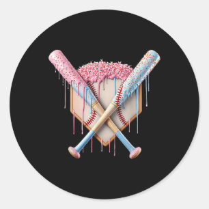 Adesivo Redondo Base de Beisebol para Jovens com Drives de Placa L