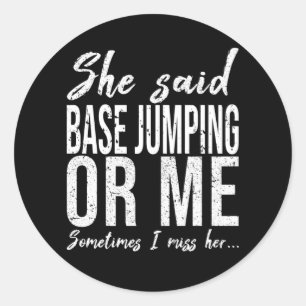Adesivo Redondo BASE Jumping presente esportivo