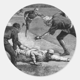 Adesivo Redondo Baseball Antigo por Thure De Thulstrup, 1885