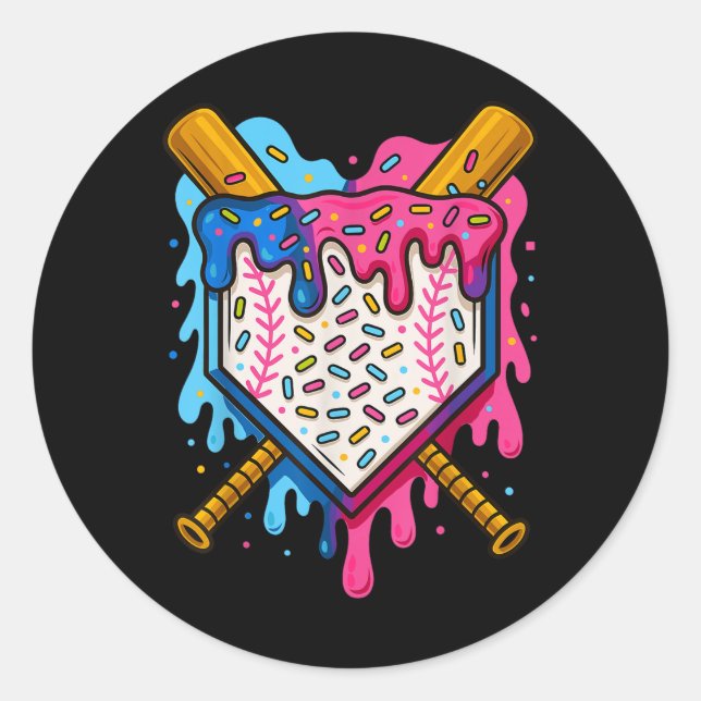 Adesivo Redondo Baseball Boys Sorvete Driball (Frente)