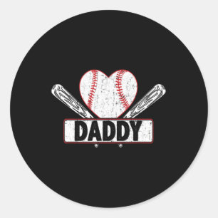 Adesivo Redondo Baseball de baseball com Pai correspondente à famí