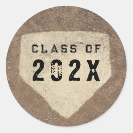 Adesivo Redondo Baseball de Graduação 2025