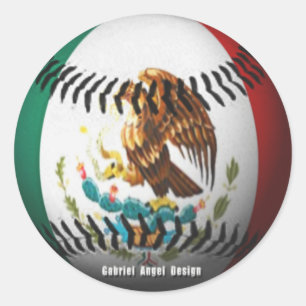 Adesivo Redondo Baseball do México