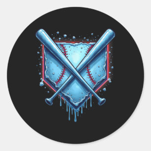 Adesivo Redondo Baseball Drip Boys Home Plate Ice Respeita O Drip