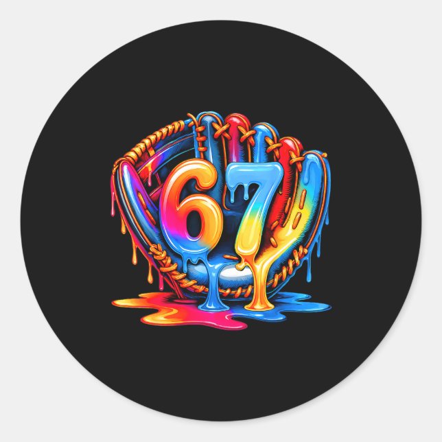 Adesivo Redondo Baseball Drip Ice Cream 67 Baseball Lifestyle 101  (Frente)