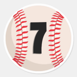 Adesivo Redondo Baseball favorito número 7