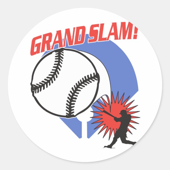 Adesivo Redondo Baseball Grand Slam (Frente)