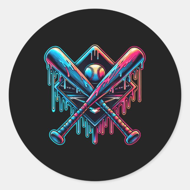 Adesivo Redondo Baseball Home Plate Drill Baseball Driball I (Frente)