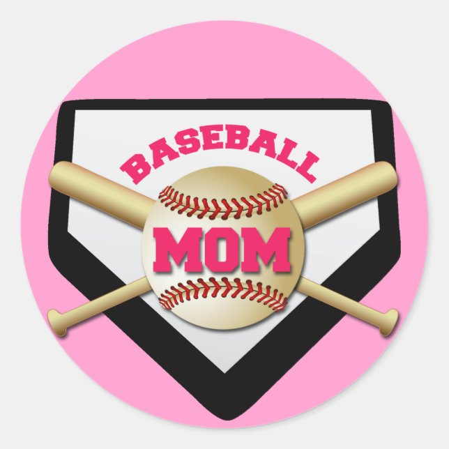 ADESIVO REDONDO BASEBALL MOM (Frente)