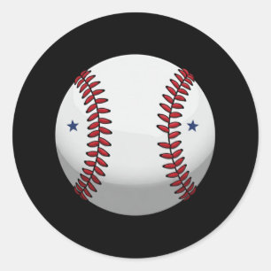 Adesivo Redondo Baseball Patriótico Em 4 De Julho Homens Nos Eua F