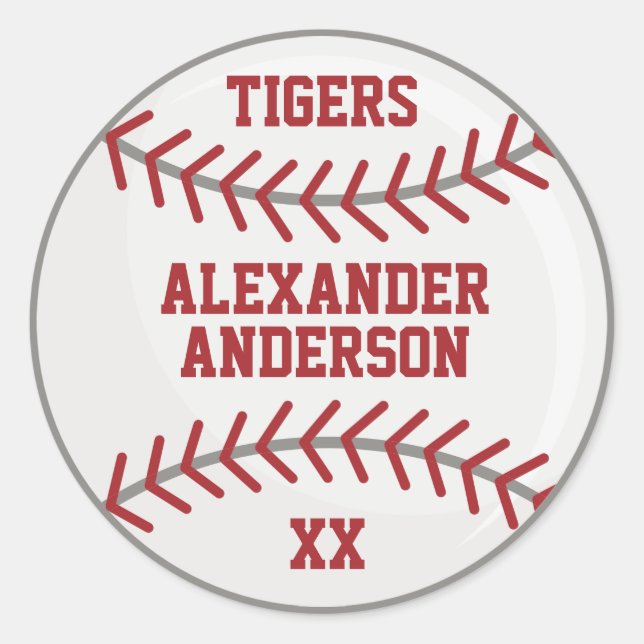 Adesivo Redondo Baseball Personalizar  (Frente)