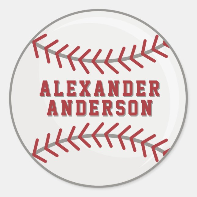 Adesivo Redondo Baseball Personalizar  (Frente)