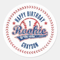 Baseball Rookie do Partido do primeiro aniversario