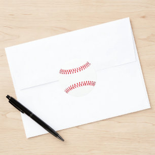 Adesivo Redondo Baseball Simples com Costuras Personalizáveis Espo