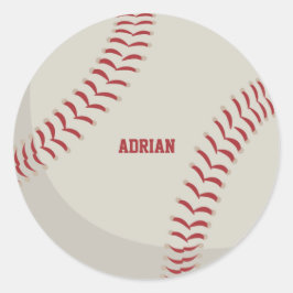 Adesivo Redondo Baseball Sports Personalizado