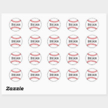 Baseball Stickers com Nome