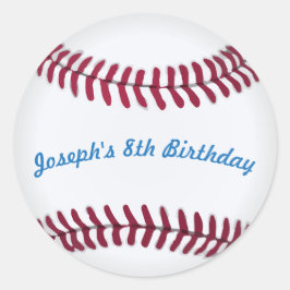 Adesivo Redondo Baseball Stickers com Palavras Personalizadas