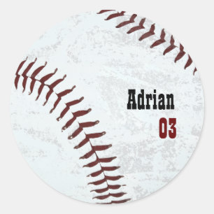 Adesivo Redondo baseball vintage