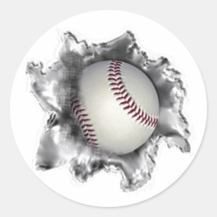 Adesivo Redondo Basebol