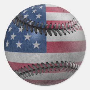 Adesivo Redondo Basebol americano