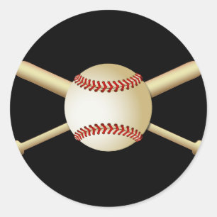 ADESIVO REDONDO BASEBOL & BASTÕES