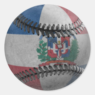 Adesivo Redondo Basebol da República Dominicana