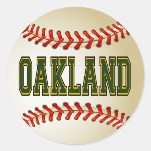 ADESIVO REDONDO BASEBOL DE OAKLAND