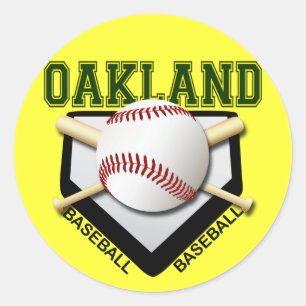 ADESIVO REDONDO BASEBOL DE OAKLAND