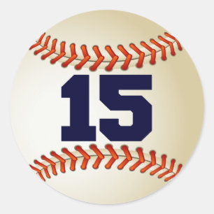 Adesivo Redondo Basebol do número 15