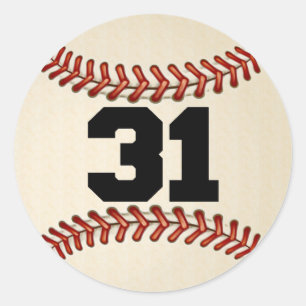 Adesivo Redondo Basebol do número 31