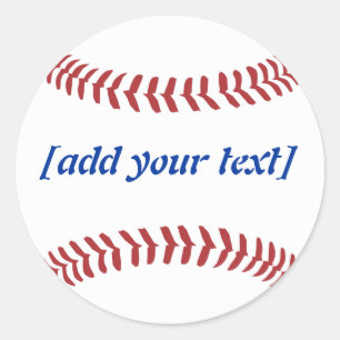 Adesivo Redondo Basebol [texto feito sob encomenda]