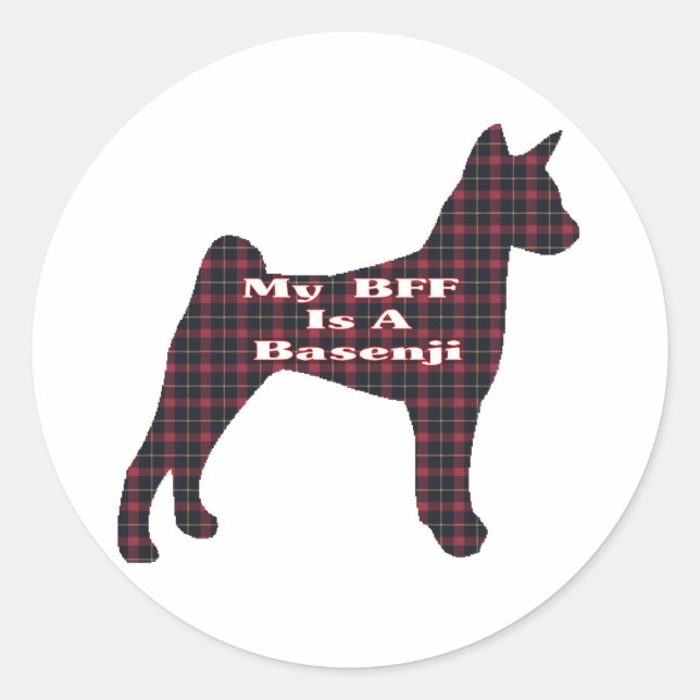 Adesivo Redondo Basenji BFF Sticker (Frente)